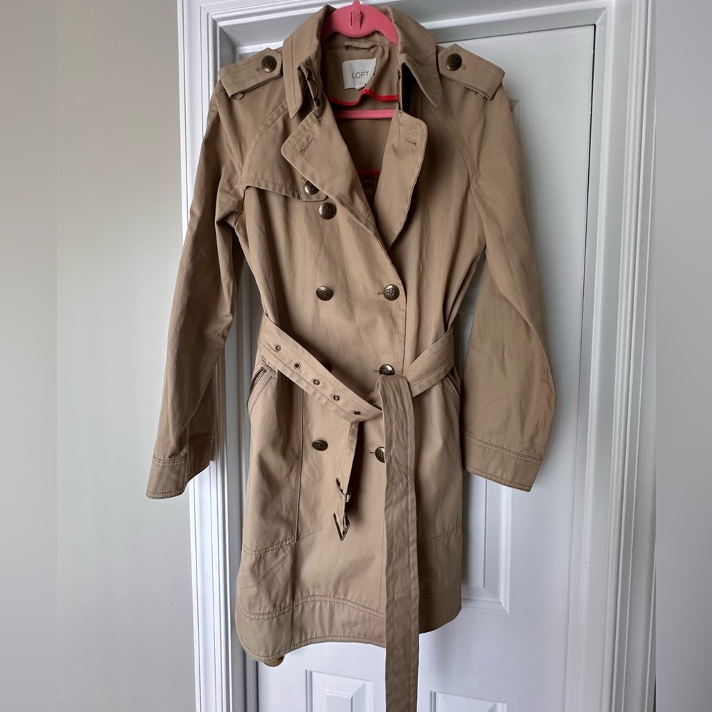 LOFT Cotton Twill Trench Coat